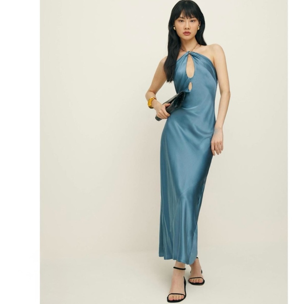 NWT Reformation Yesenia Silk Dress Waves